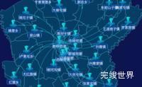 echarts沈阳市新民市geoJson地图label样式自定义代码演示